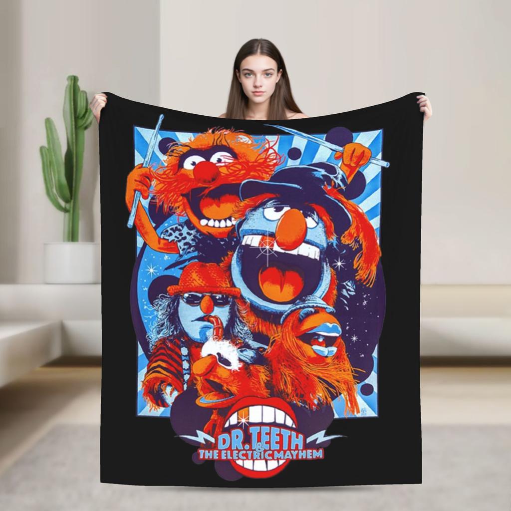 The Muppet Babies Time to Play Blankets Flannel Funny Breathable Throw Blankets for Home Winter