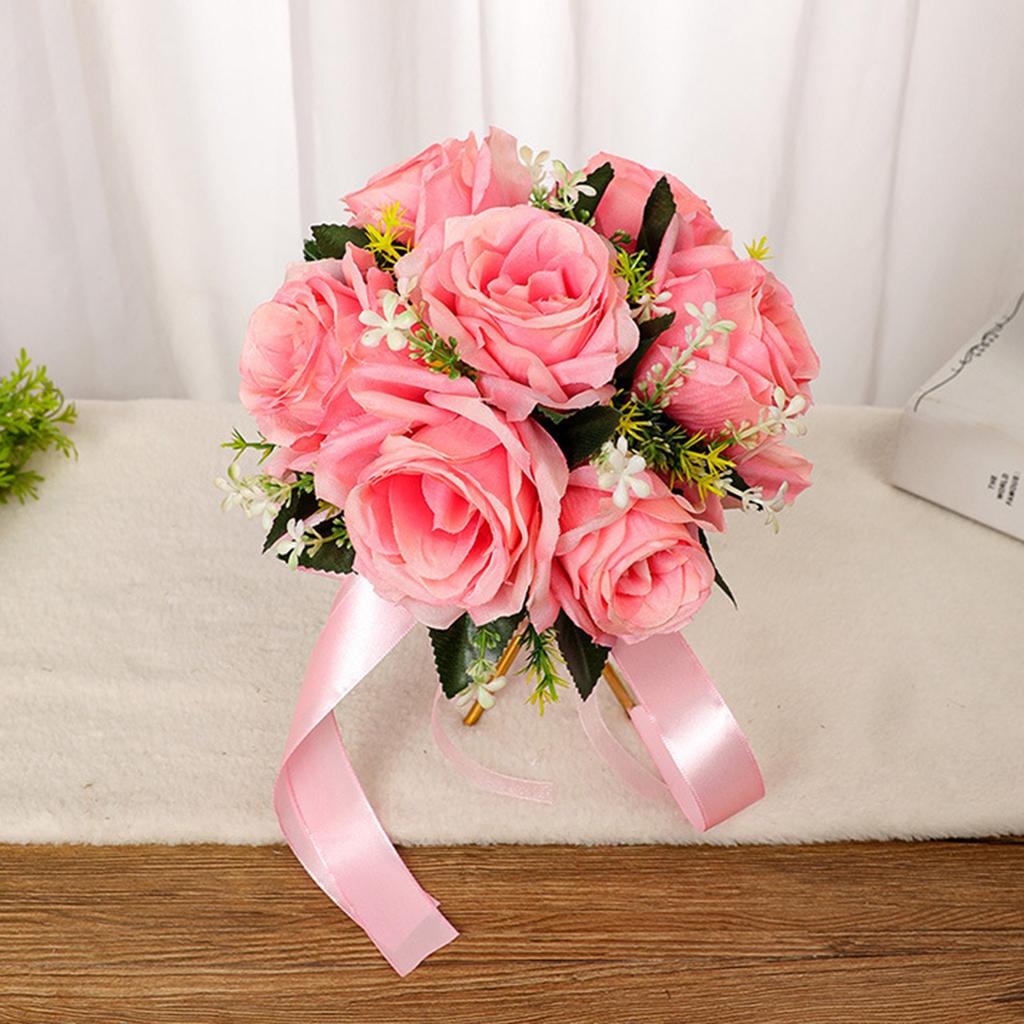 2 Stück Seide Künstlicher Hochzeitsstrauß Schleife Fleckenband Künstliche Hochzeitsblume Größe S