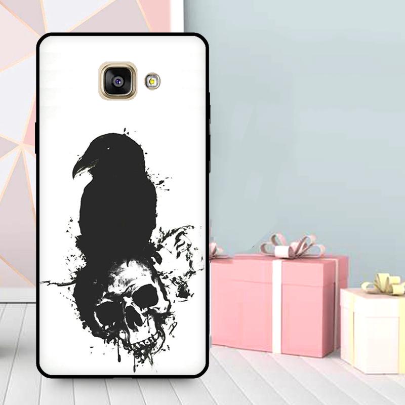 Crow Raven Dark Skull Case For Samsung Galaxy J7 J5 J3 2017 J1 A3 A5 2016 A9 A7 A6 A8 J8 2018 J6 J4 Plus Cover