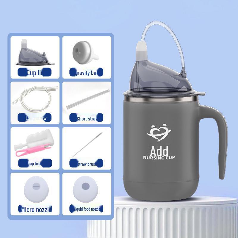 Auslaufsicherer Stillbecher mit Strohhalm für ältere Menschen mit Erstickungsschutz