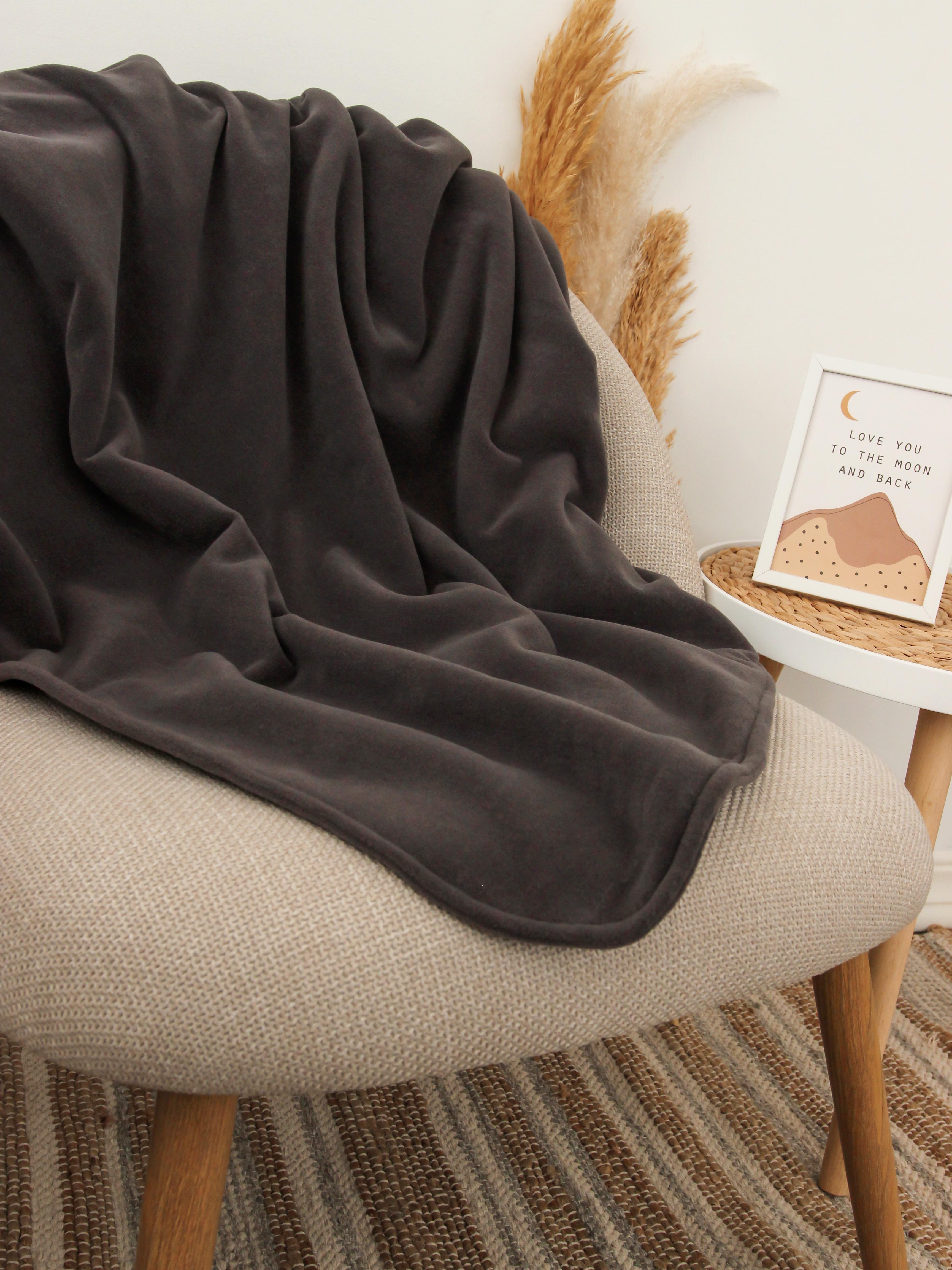 

Флісовий дитячий плед 90/100 cm сірий колір