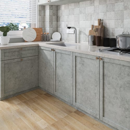 VaryPaper Concrete-Style Wallpaper, Thick, Renovation Sheet, Wall Sticker, Removable, Cutting Sheet, 40cm Wide X 2m Long, Waterproof, Oil-Resistant, H