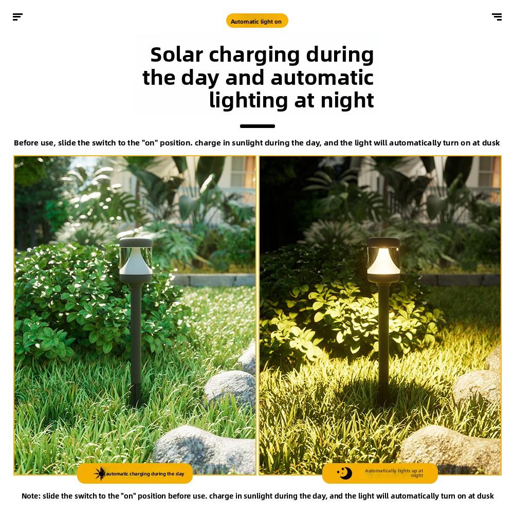 Outdoor Solar Lawn Lamp Garden Waterproof Courtyard Landscape Lights Floor Mounted Decorative Lights for Courtyards Decorative
