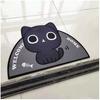 Semicircular Cartoon Door Mat Welcome Entrance Rugs for Home Small Carpet for Bedroom Bathroom Floor Doormats Non-Slip Pet Pads