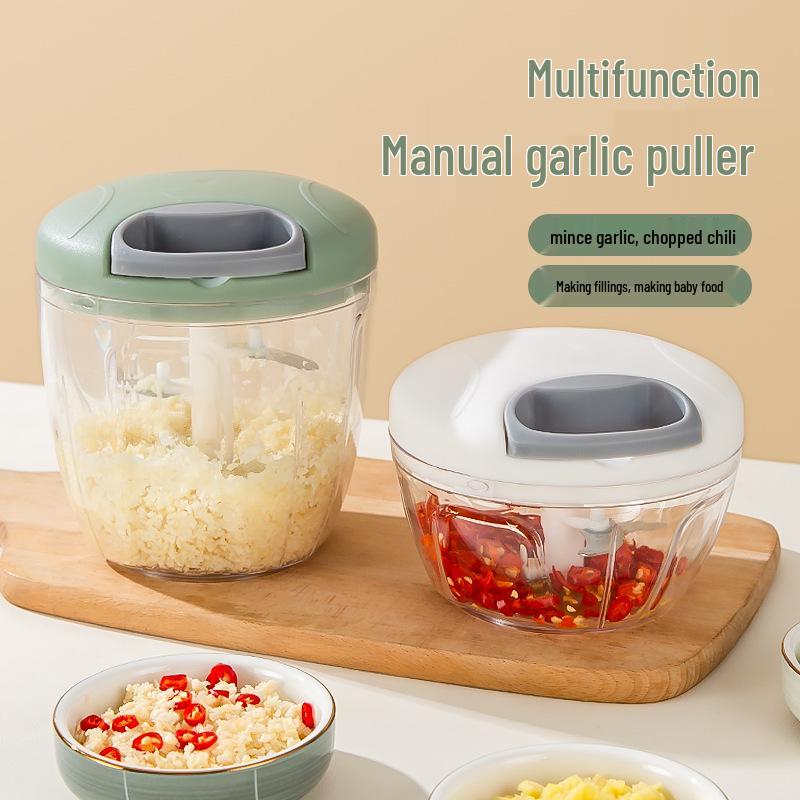 Ruční lis na česnek a sekáček - Malý domácí mačkač a sekáček na česnek pro dochucování a přípravu jídla