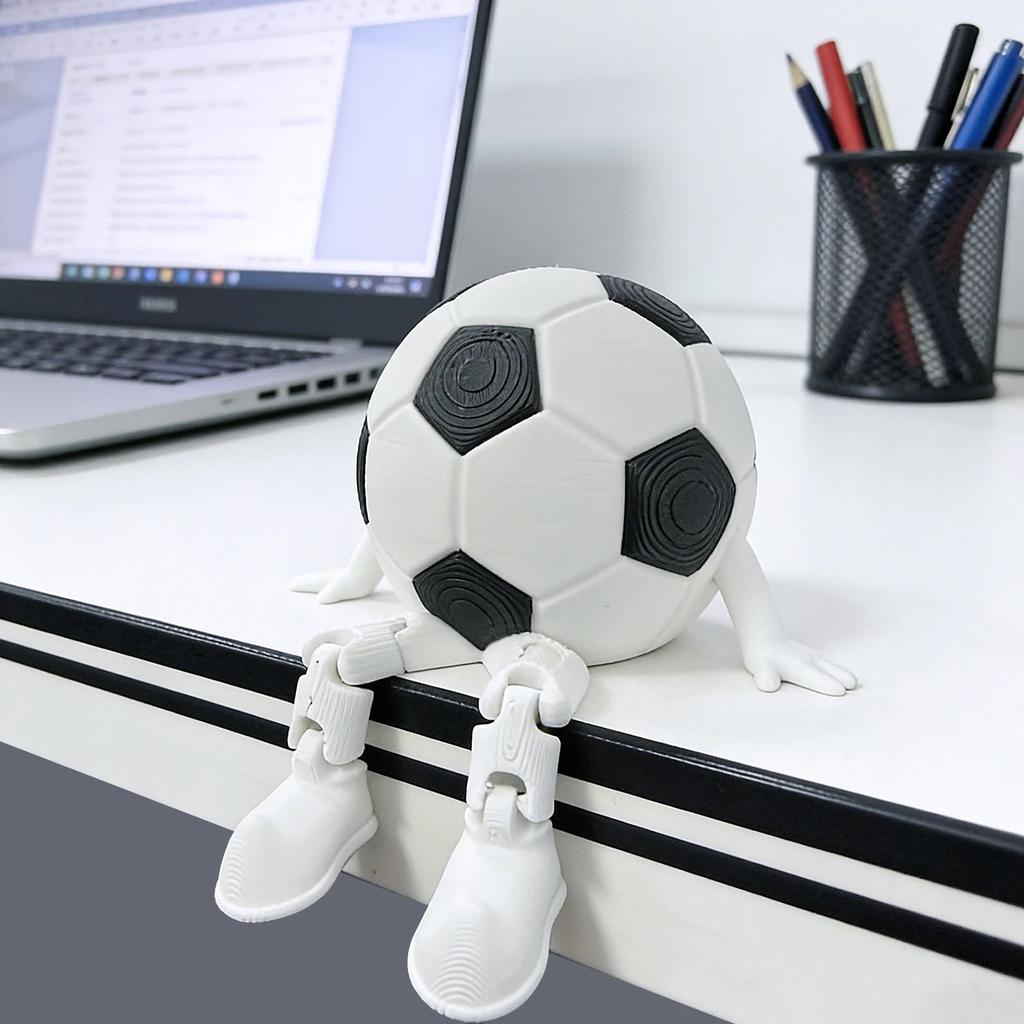 A 3D-Printed Football Figure with Nordic Style Decoration, Suitable for the Living Room, TV Cabinet, Desk, Workspace, or Bedside