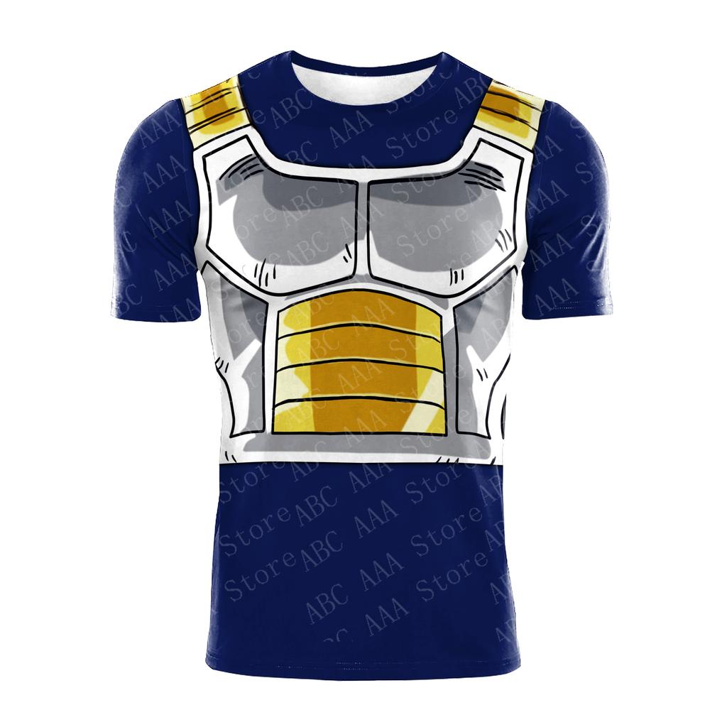Zawaland Cosplay Goku T-shirt Tops For Man Tight Fitness Tees Sports Wear 3D Print Funny Short-Sleeved Outfits Tracksuit