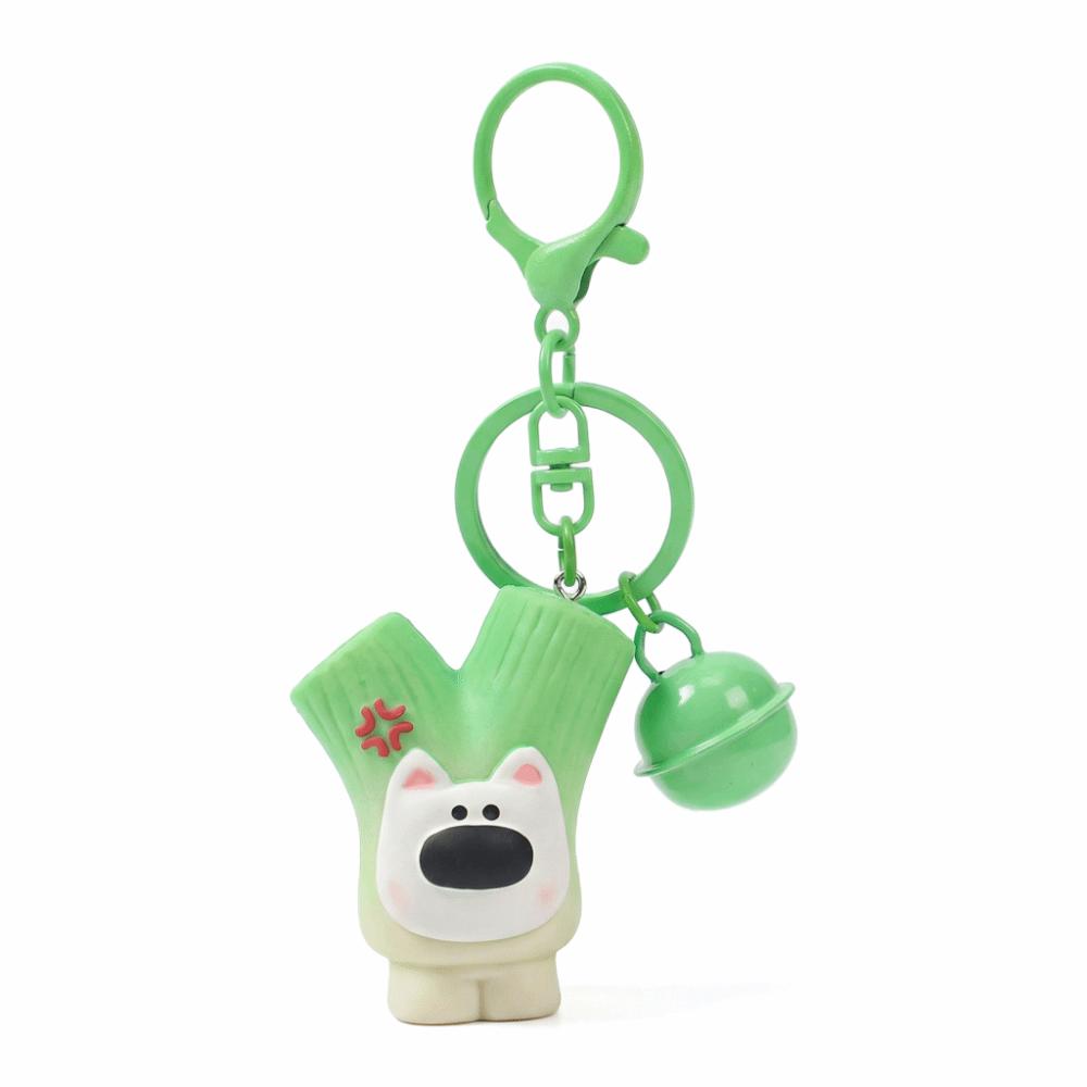 

Creative Scallion Keychain Ornaments Car Key Ring Funny Garlic Dog Pendant Backpack Accessory Scallion