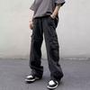 Men's Loose-Fit Overalls: Solid Color, Trendy Casual Pants, New Style Fashion for Youth