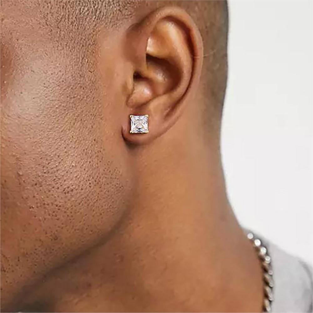 Gotische Nieten Quadrat Zirkonia Punk Stil Ohrringe Für Männer Frauen Charme Bunt Cool Ohrringe Für Männlich Weiblich Schmuck OHE147