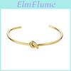 Bracelets Minimalistes Nœud Infini en Acier Titane Pour Hommes et Femmes Avec Placage Or 18 Carats