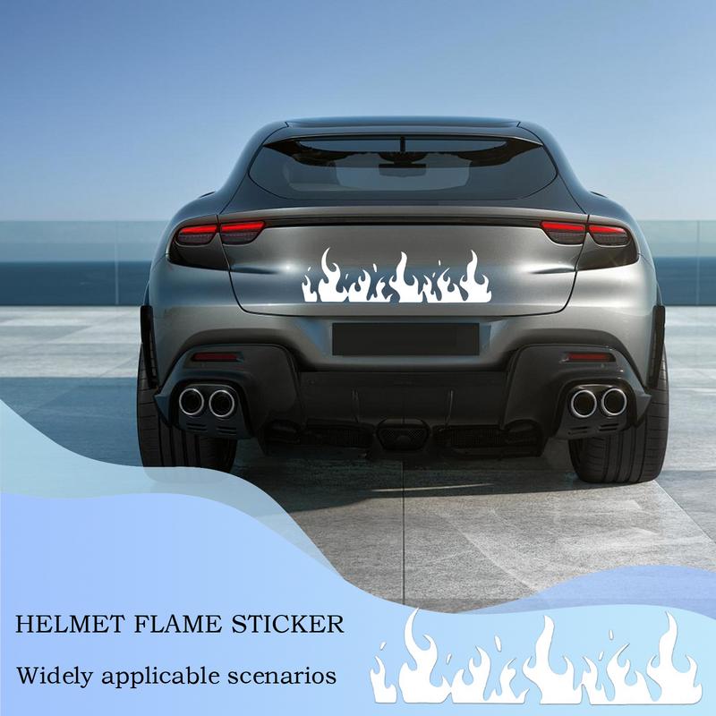 Motorcycles Car Stickers Flames Flaming Auto Body Stickers Helmet Decor Racing Auto Accessories Car Door Decals Waterproof