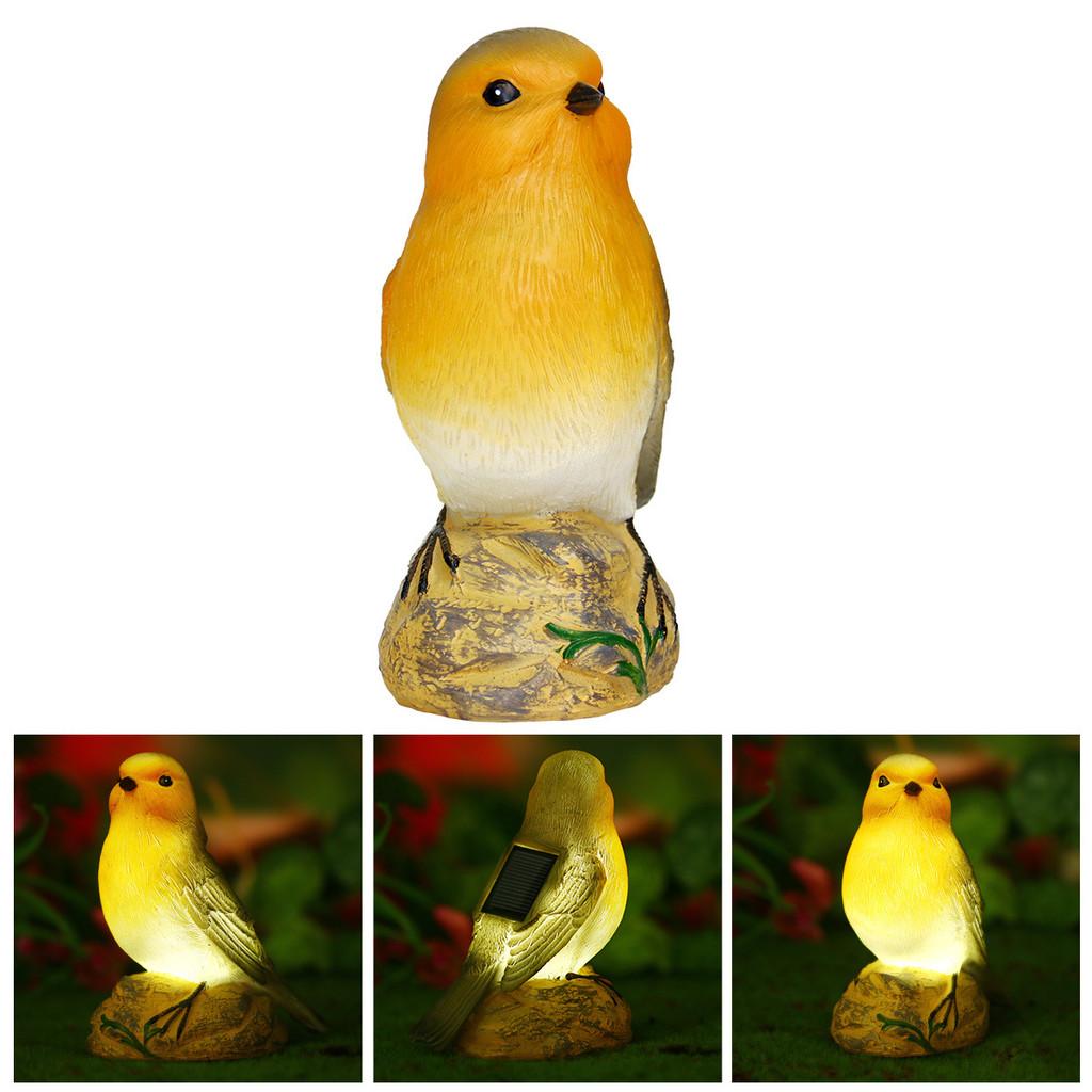 Powered Solar Resin Luminous Bird Light For Garden Courtyard Flower Pot Decor