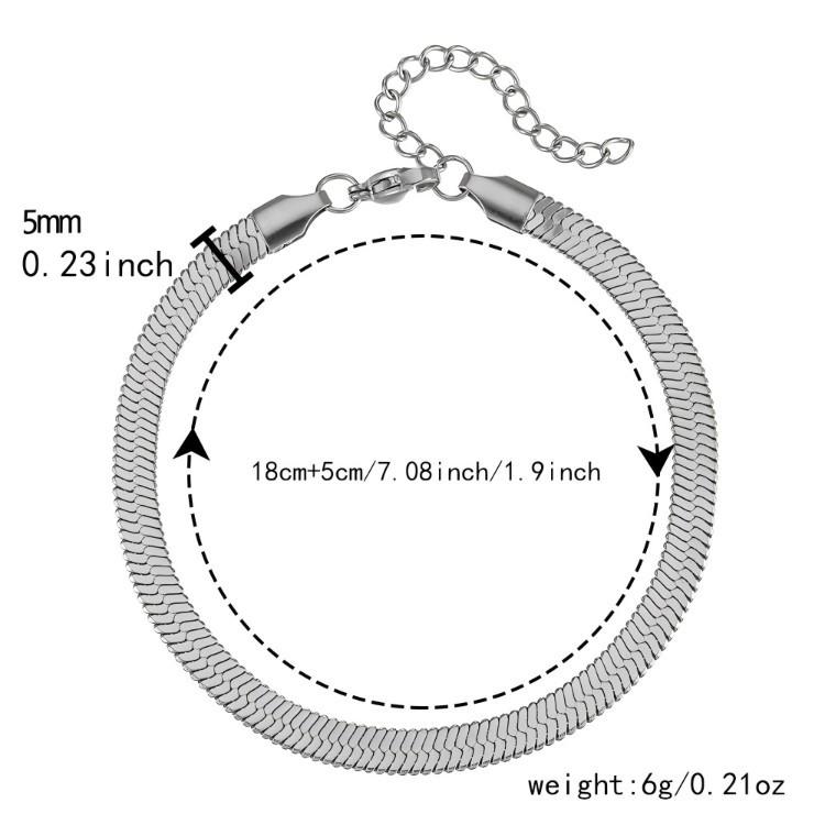 Customizable Adjustable Stainless Steel Blade Chain Bracelet