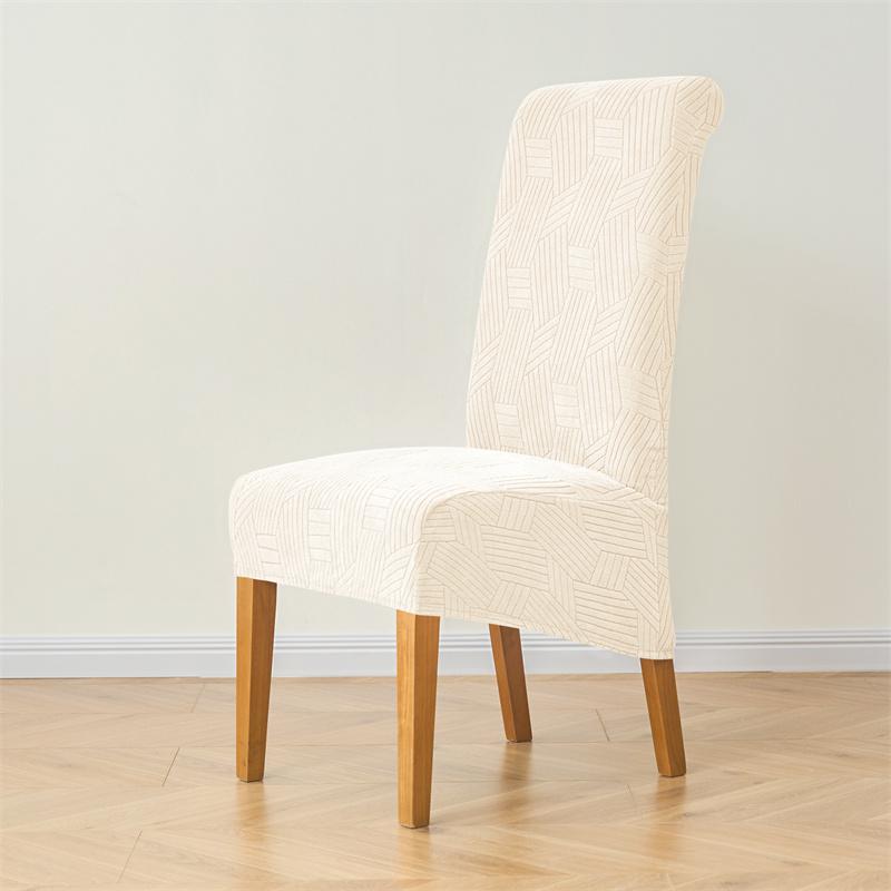 1/2Pcs Nordic Xl Size Dining Chair Cover Solid Color Washable Chair Slipcover Removable Elastic Seat Case El Banquet Home