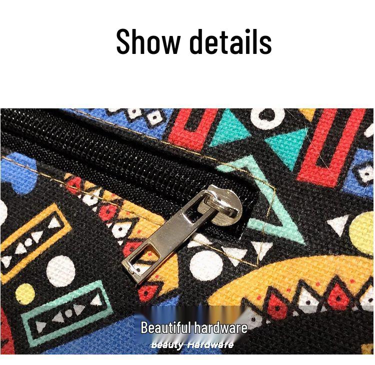 Ethnic Style Women's Large Capacity Canvas Tote Bag