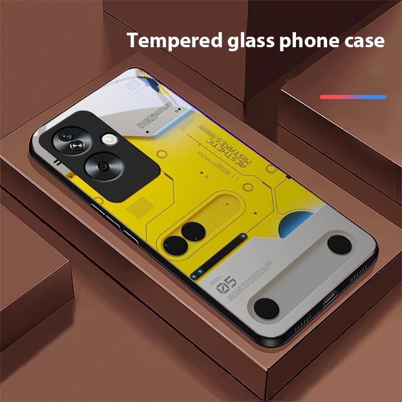 

Встроенный в машину для Oppo A79 5G 58 78 74 60 4G Reno 11F Realme GT 6 11 Note 50 10 C55 X2 Закаленное стекло Черный чехол для телефона For Reno 11 Pro 5G