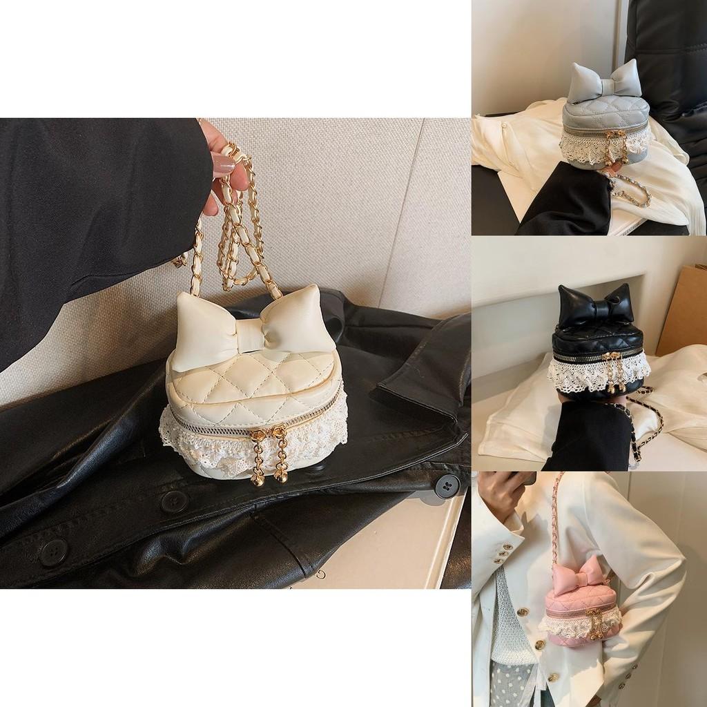 Adorable Mini Box Bag With Bowknots And Lace Chain Chic Style For Boys And Girls