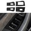 Real Carbon Fiber Car Window Switch Panel Cover Trim for 17-21 Tesla Model 3