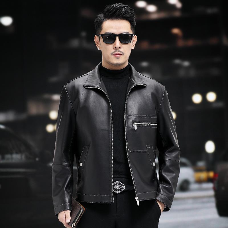 

Новые осенние и зимние куртки из натуральной кожи, мужские куртки из овчины, кожаные куртки для мотоциклистов, деловая мужская одежда 5XL