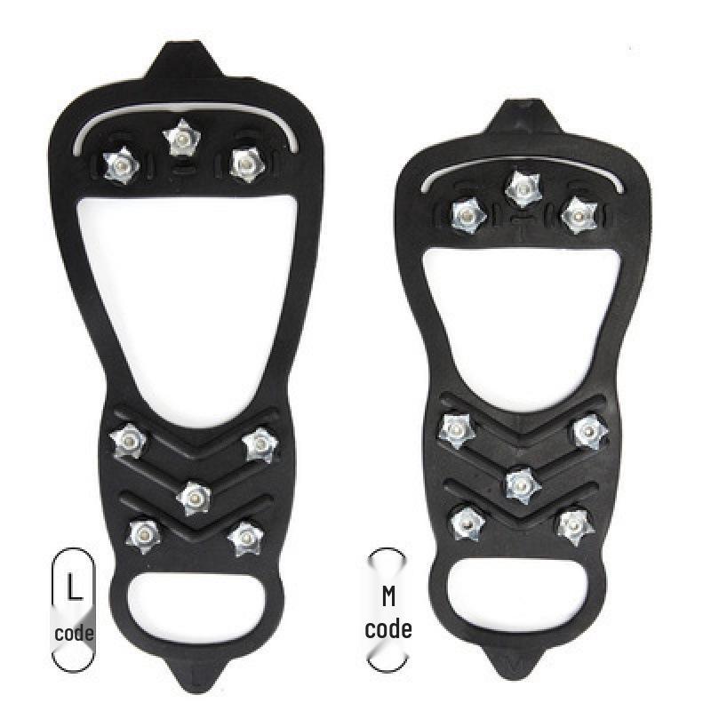 10-Tooth Steel Ice Cleats: Non-Slip, Wear-Resistant, Silicone Shoe Covers for Ice and Snow Climbing