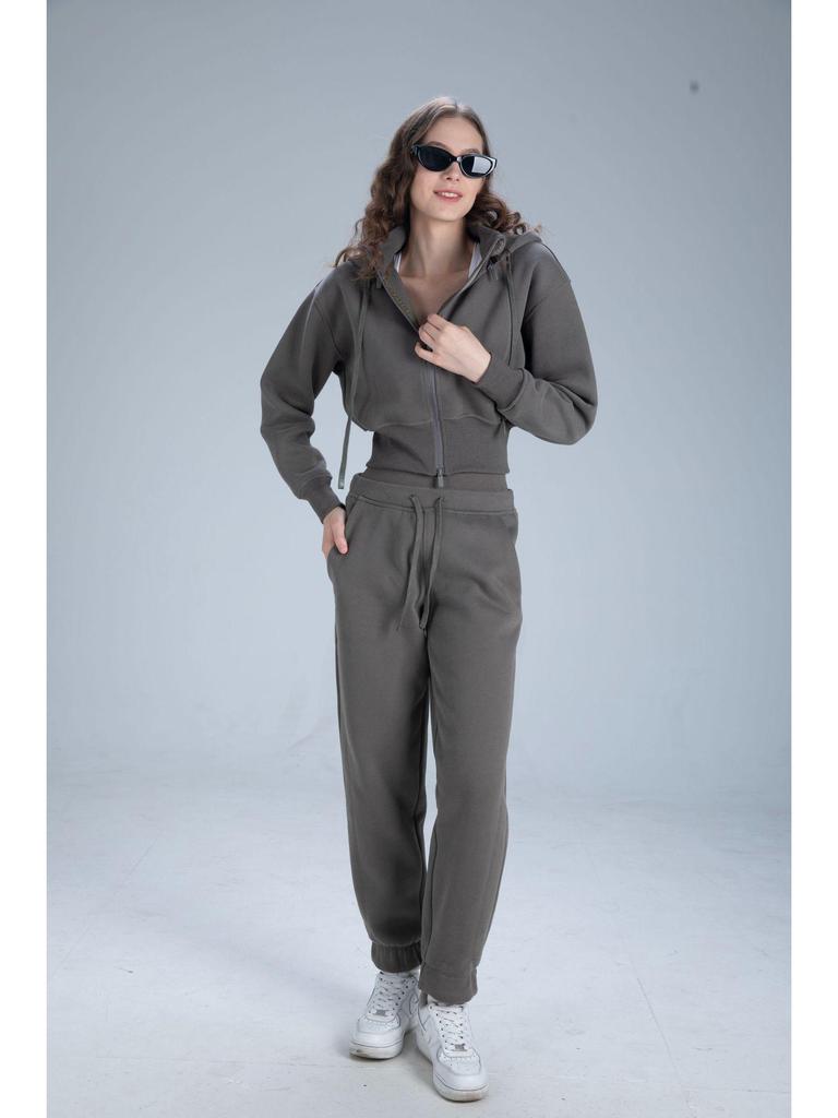 Lulu Zgly Women's Autumn Winter Hooded Sports Jacket & Yoga Set for Running, Mountaineering, Training & Fitness