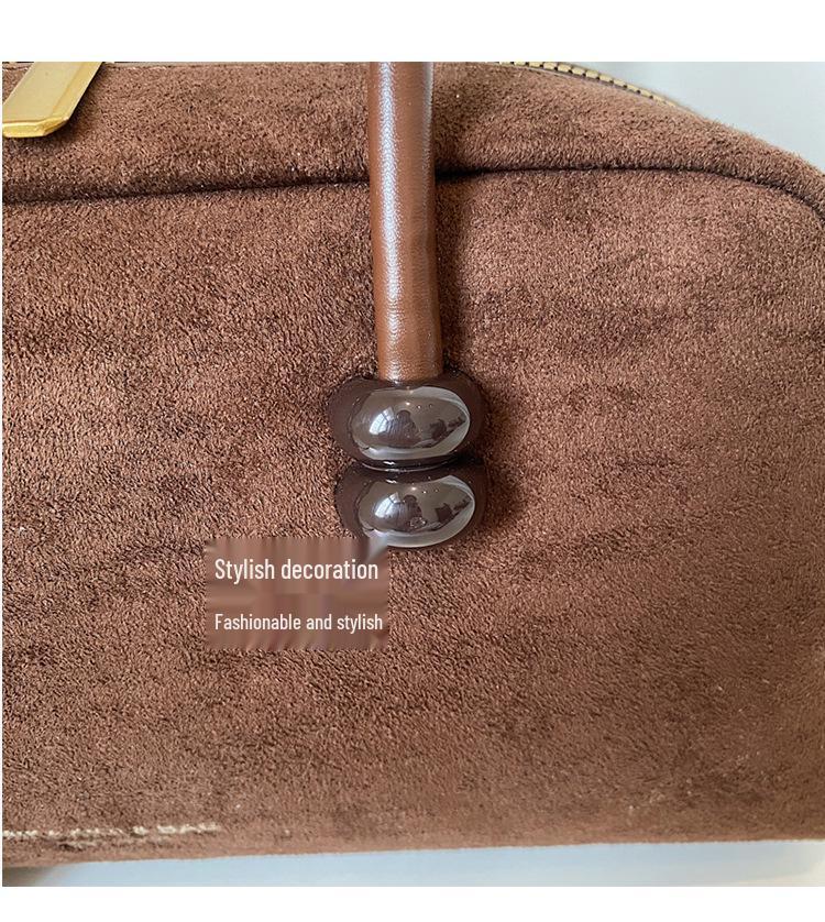 Women's Premium Suede Boston Bag - Large Capacity Crossbody