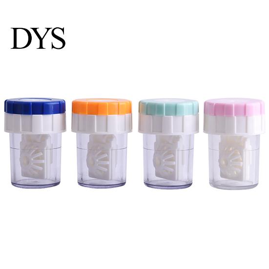 Contact Lenses Cleaner Case Washer Portable Rotating Cleaning Plastic Manual Holder Container for Travel Tool