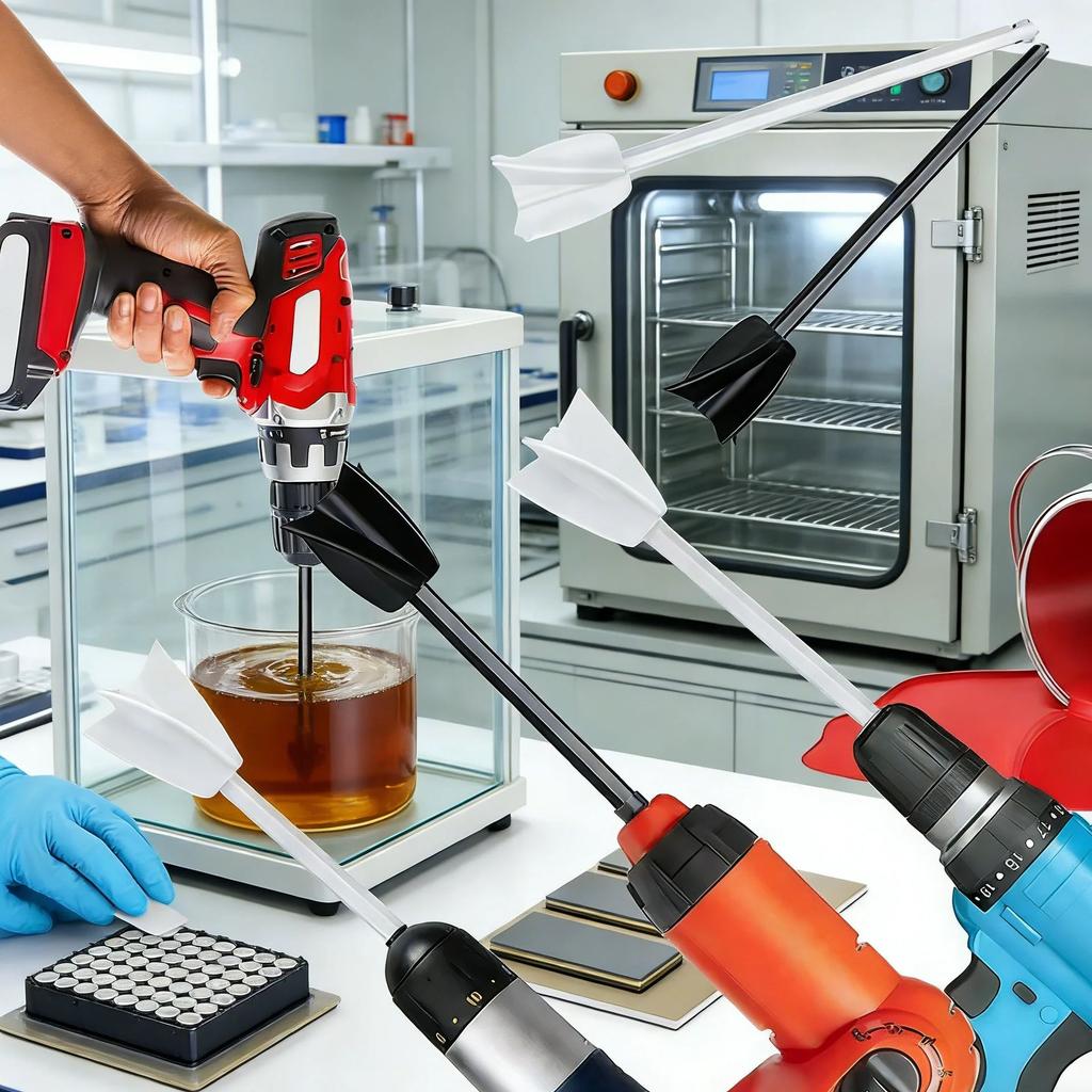 2PCS Epoxy Mixing Stirring Rods Paint Putty Cement Mixer Attachment with Drill Chuck for Epoxy Resin Latex Oil Paint