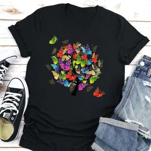 Piękne T-shirty damskie z nadrukiem kwiatowym, codzienne, oddychające, miękkie, z krótkim rękawem, luźne, wygodne, ubrania uliczne dla kobiet, różowy T-sh