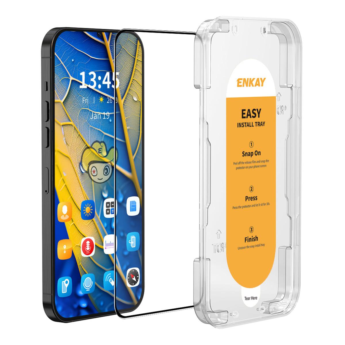 

ENKAY HAT PRINCE Захисна плівка для екрана Motorola Moto G54 5G Ультрапрозора 9H Передня плівка з інструментом для легкої установки As Shown A