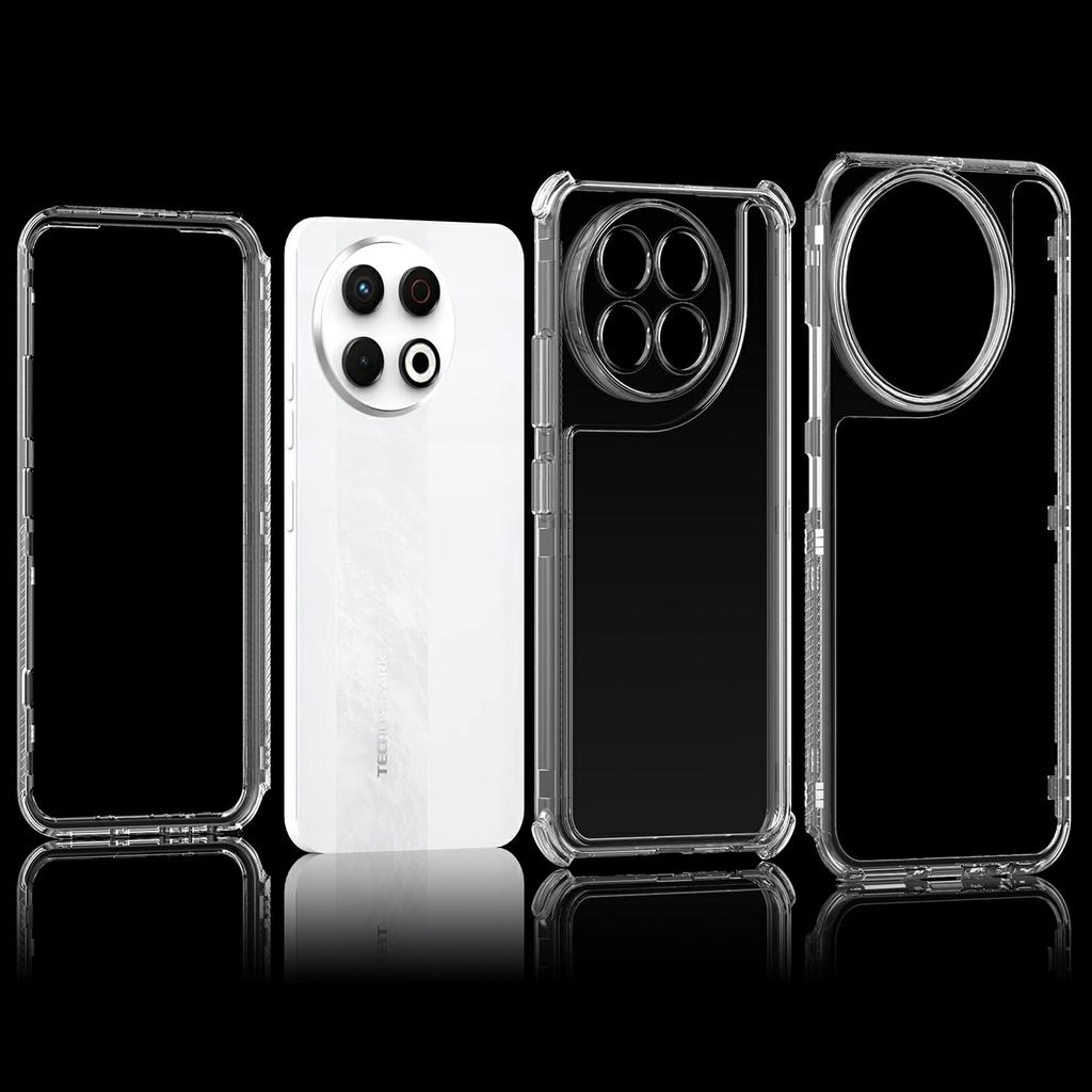 For TECNO Spark 30 Pro 4G Case 3 in 1 Detachable Anti Drop Clear PC + TPU Phone Back Cover