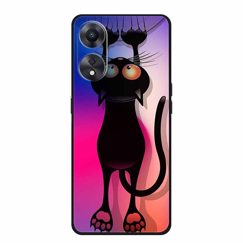 For OPPO A78 5G Case Fashion Silicone Soft TPU Back Cover For Oppo A58 A58X 5G OPPOA78 5G Phone Cases Shockproof CPH2483 Fundas