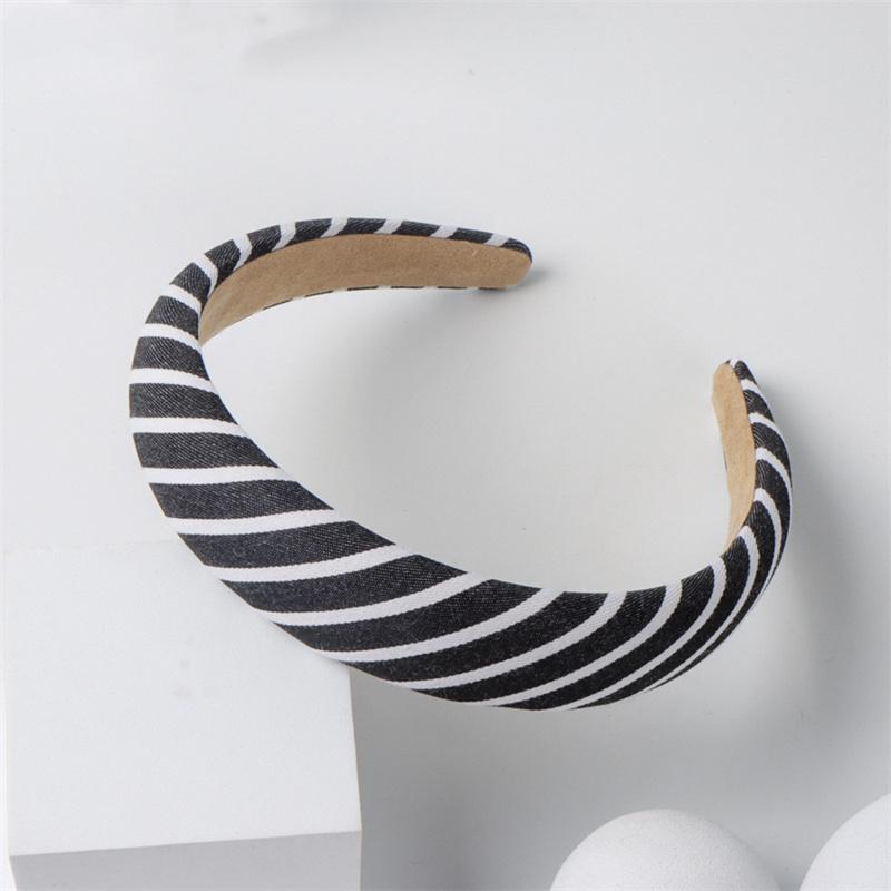1/2pcs 3CM Vintage Women Lattice Headband Lady Girls Sponge Press Hair Hoop Female Casual Shopping Head Wears Hair Accessories
