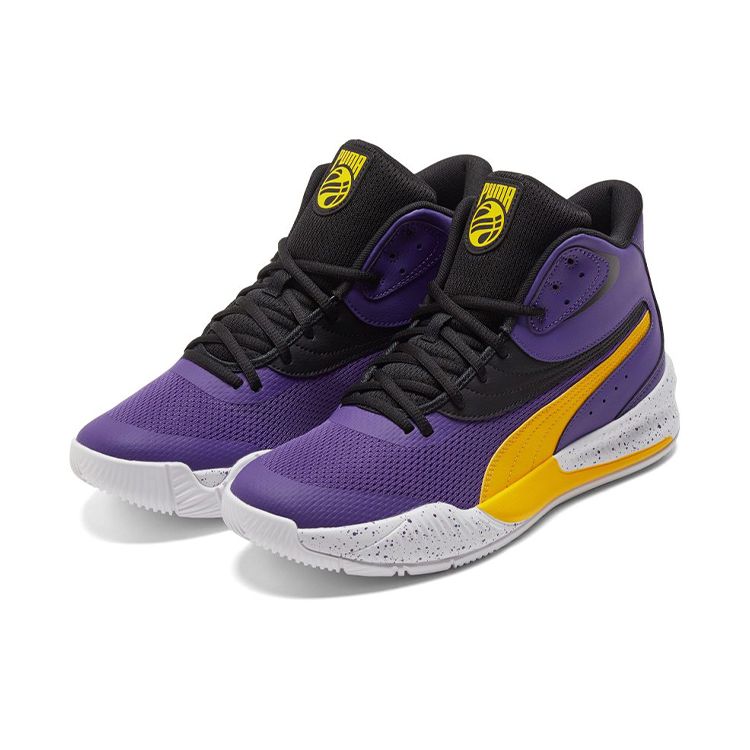 Puma Triple Mid Splatter Prism Violet Spectra Желтые мужские кроссовки Фиолетовый — фото 3