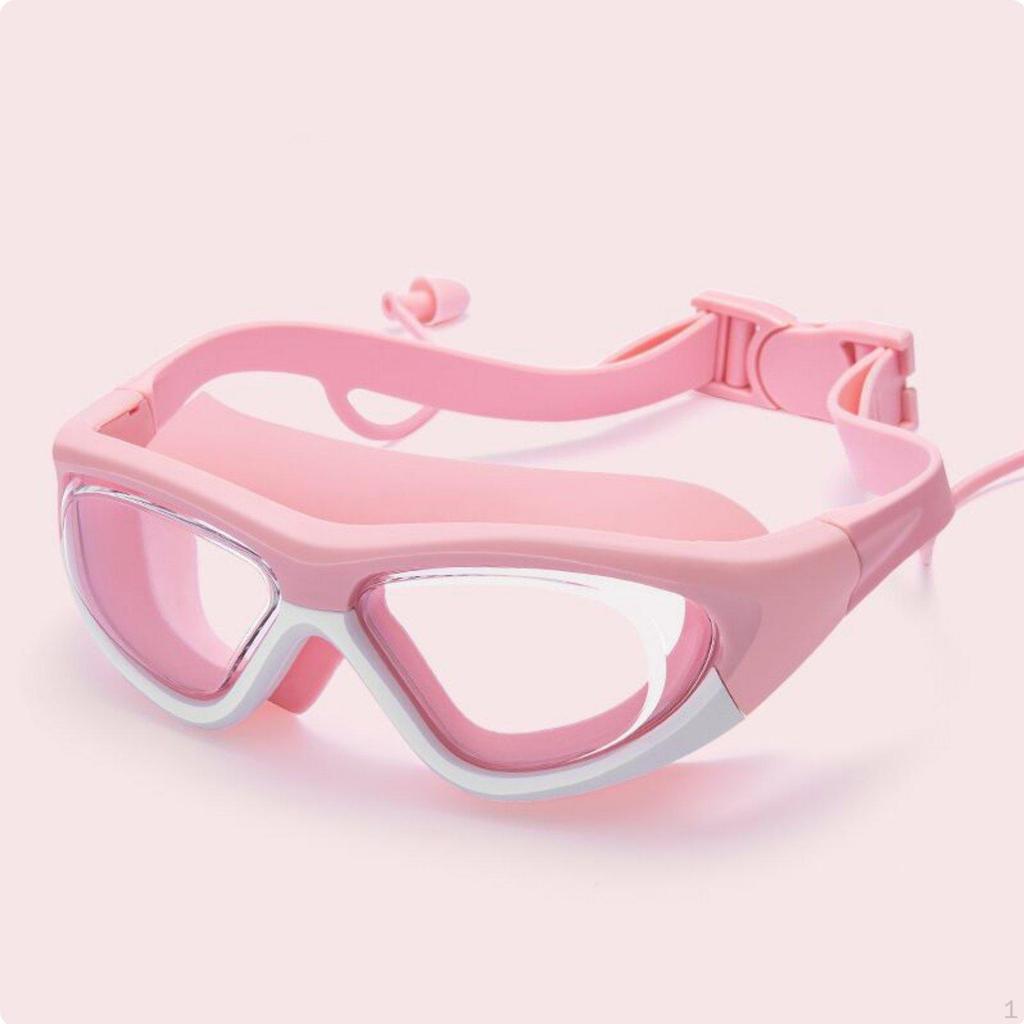 Kids Swim Goggles Clear Vision Large Frame Swimming Leak-Proof for Girls