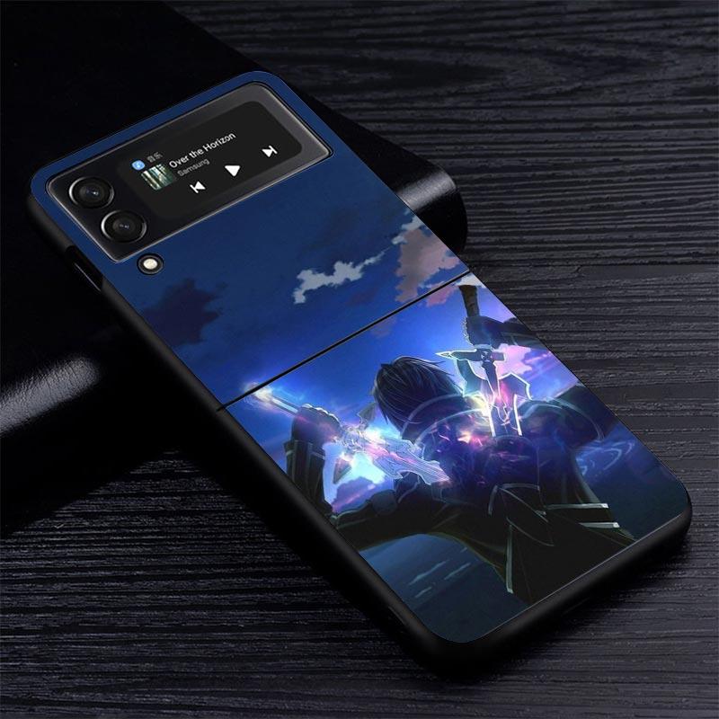Sword Art Online Anime Z Flip 7 Phnoe Case For Samsung Z Flip 6 5 4 3 5G Galaxy ZFlip7 ZFlip4 ZFlip5 ZFlip6 ZFlip3 Phone Cover 4