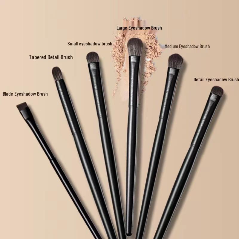 Ensemble de Pinceaux Fard à Paupières à Poils Doux Cangzhou: Pinceaux estompeurs et liners 6 pièces, Pinceaux de maquillage pour détails des yeux 10 pièces.