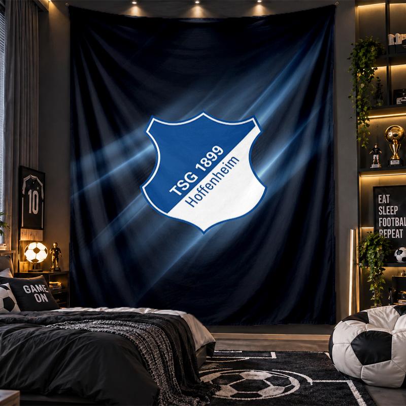 Wandbehang Wandteppich TSG Hoffenheim FC Druckstoff für Wohnzimmer Schlafzimmer Heimdekoration