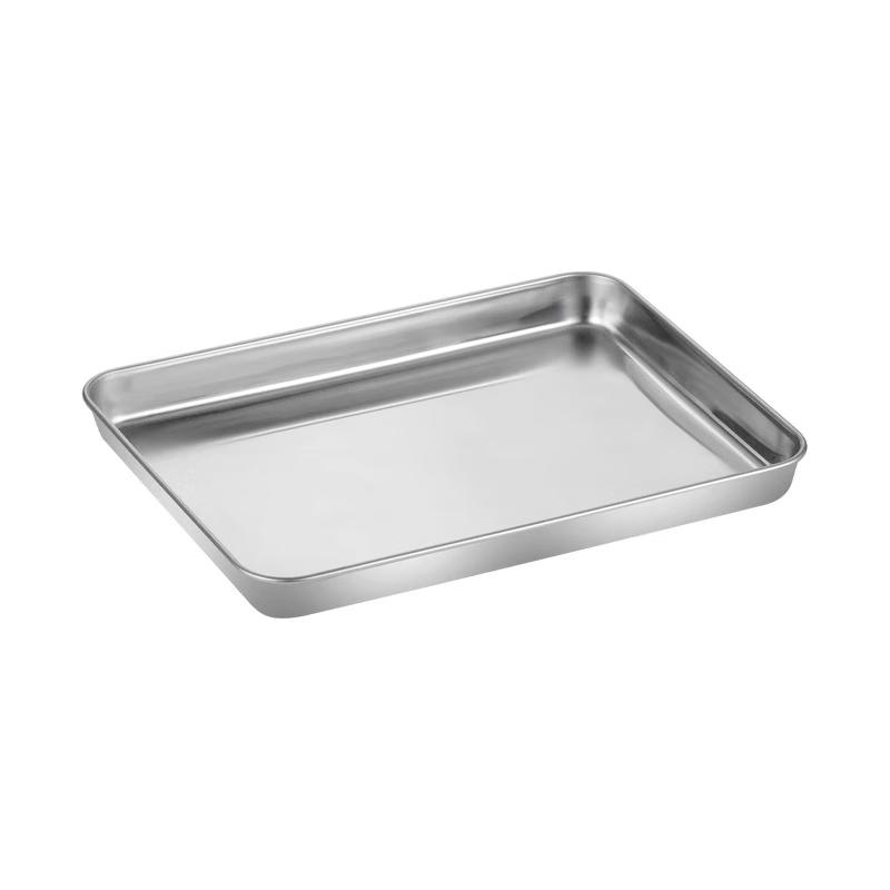 Flat Bottom 304 Stainless Steel Rectangular Tray