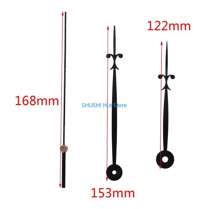 Tichý hodinový strojek s ručičkami a motorkem pro DIY výměnu, opravu, pasuje na ciferníky o průměru 40 cm D57B