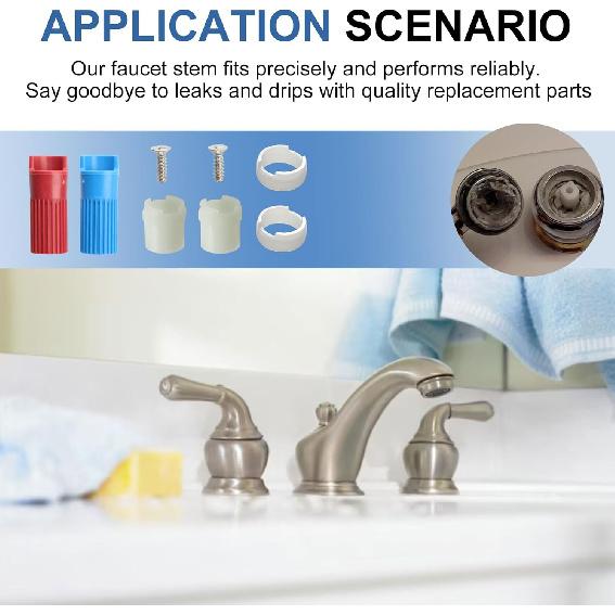 2025 Upgrade 97479 Stem Extension Kit for Moen Monticello Series Widespread Bathroom Sink Faucet replacement parts for Moen 1222 1224