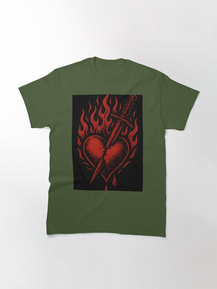 Heart In Flames and Chains Classic T-Shirt