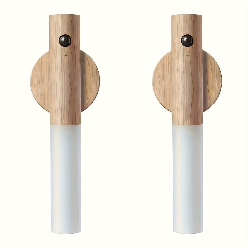 2 PCS Intelligent Rechargeable Magnetic Sensor USB LED Night Light - Human Body Sensor Wall and Cordless Wall Light for Motion Detection, Bedroom