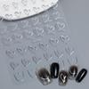 1 Sheet Nail Art Stickers 3D Cute Heart White Gold Silver Lines Love Heart Nail Decals Diy Adhesive Slider Manicure Decorations