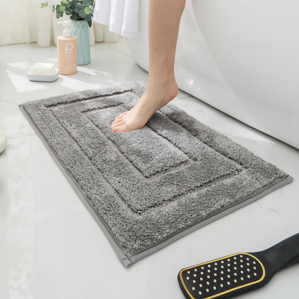 Soft Comfortable Thick Plush Floor Mat,Bathroom Floor Rug,Bedroom Carpet,Living Room Mat,Non-slip Rug,Water Absorption Anti-Slip