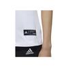 Adidas Floral Logo Print Crew Neck Pullover T-Shirt Women Tops White GP1854
