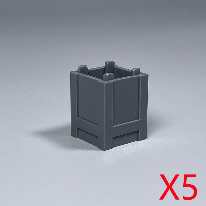 MOC City Scene Building Blocks Food Accessories Vegetable Fruit Shopping Cart Wine Bottle Toy