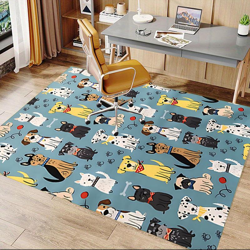 1PC Dogs paw prints Carpet Ultra Soft, Thick & Absorbent, Non Slip Machine Washable Mat for Entryway