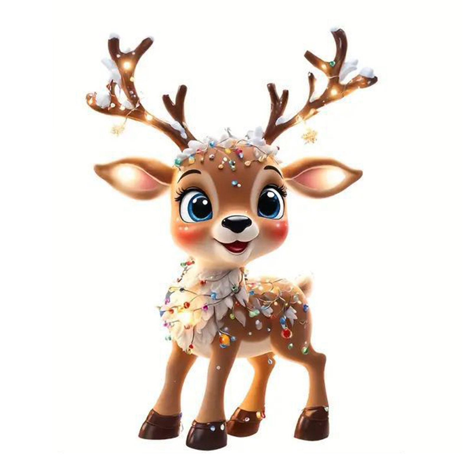 

Різдвяні прикраси Мультфільм Лось Різдвяна ялинка Висяча прикраса 2D плоский акриловий кулон для ялинки Декор вікна автомобіля